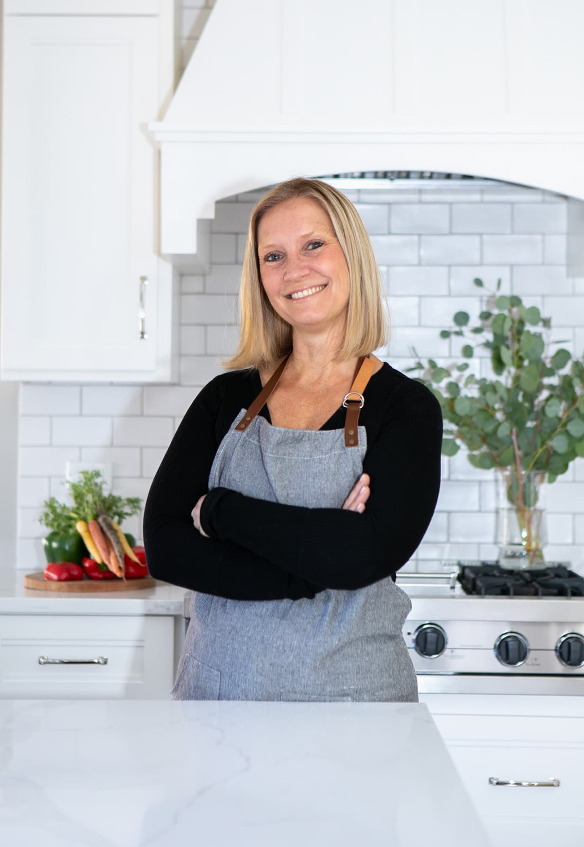 Kristin in her kitchen